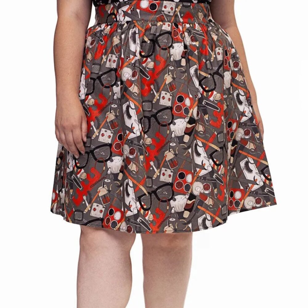 Retrolicious 3555 Purse Fillers A-Line Skirt 100% cotton with pockets size SMALL - Picture 11 of 12